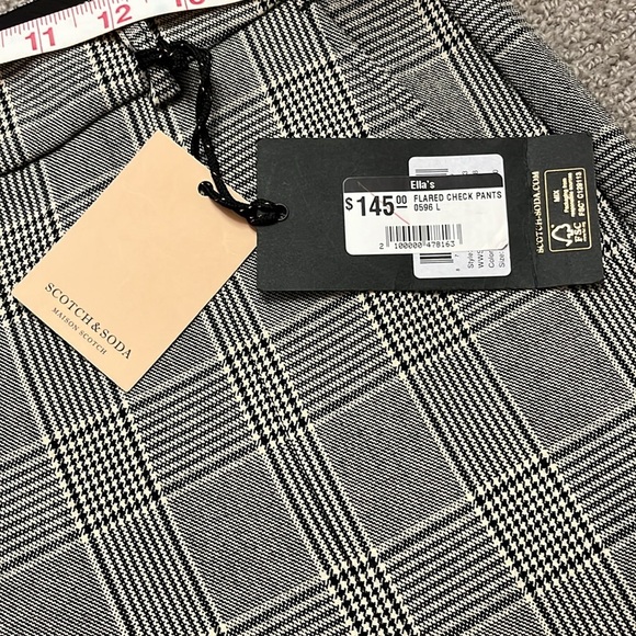 NWT Scotch&Soda Flared Check Pants Size L - Picture 3 of 12